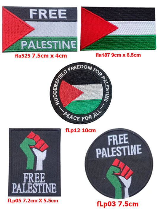 Free Palestine Embroidered Flag Patches Iron/Sew on
